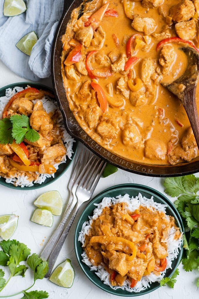 Thai Coconut Chicken Curry Recipe - My Heavenly Recipes