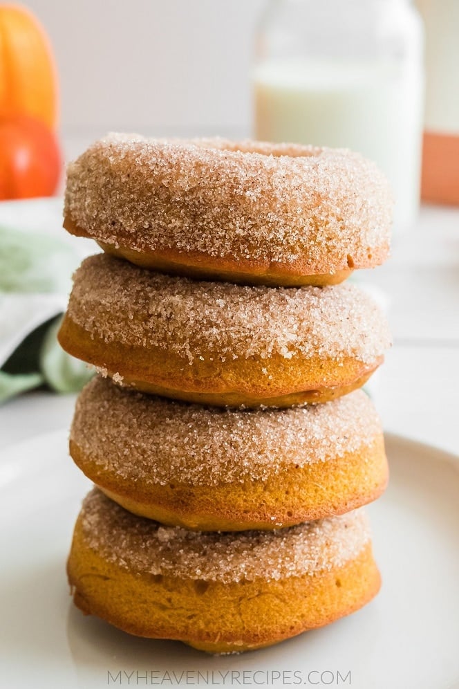 Cinnamon Sugar Pumpkin Donuts