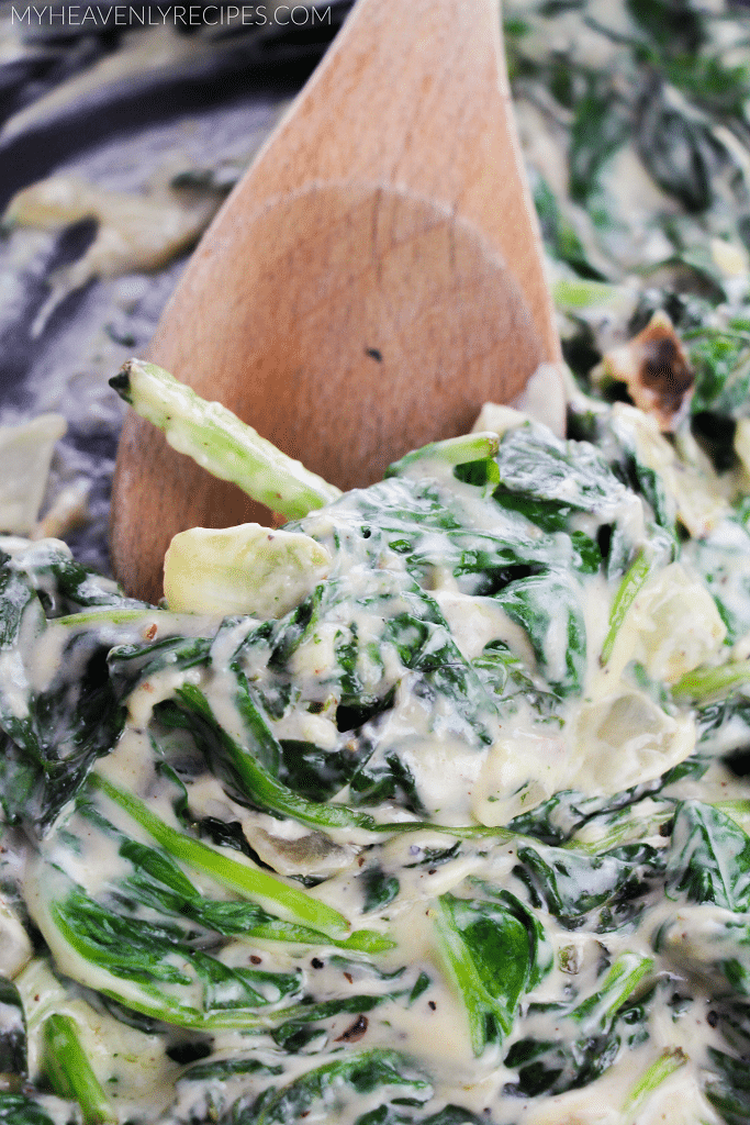 healthy creamed spinach