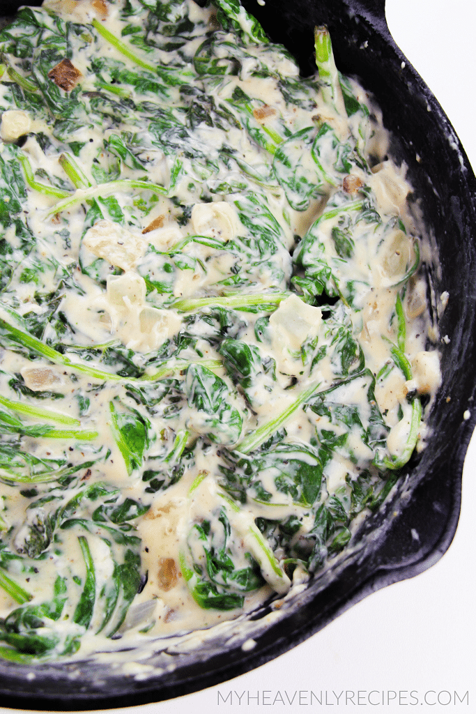 healthy creamed spinach