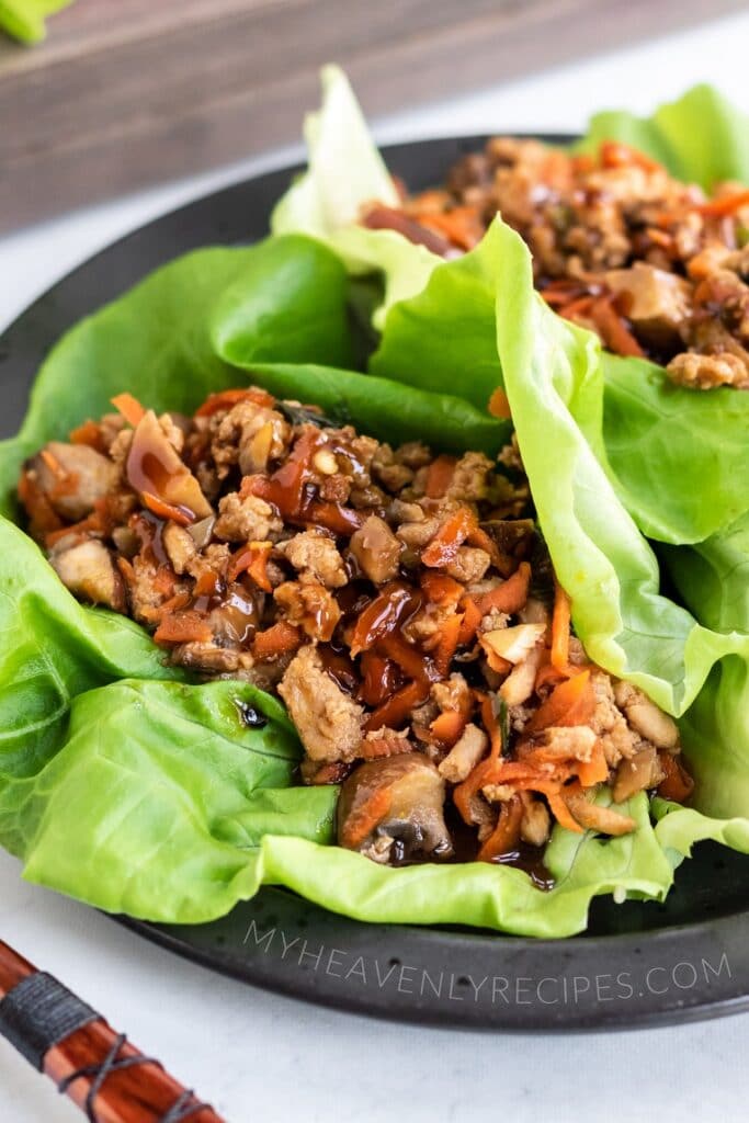 Asian Chicken Lettuce Wraps Recipe - My Heavenly Recipes