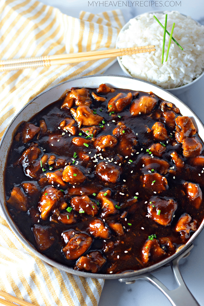 Easy Bourbon Chicken Recipe - My Heavenly Recipes