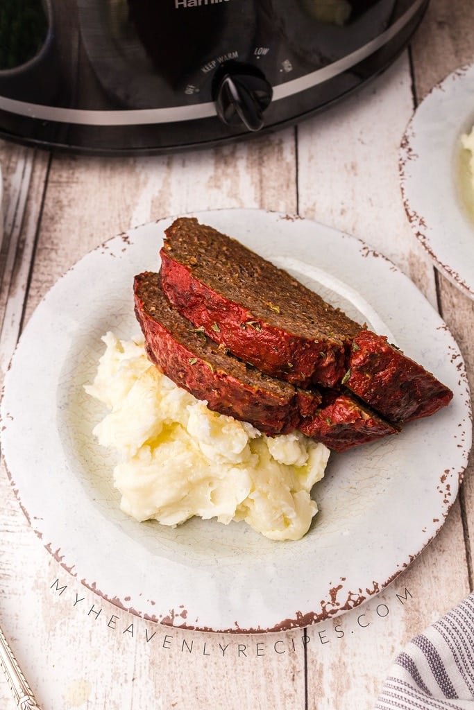 Crockpot Meatloaf Recipe - My Heavenly Recipes