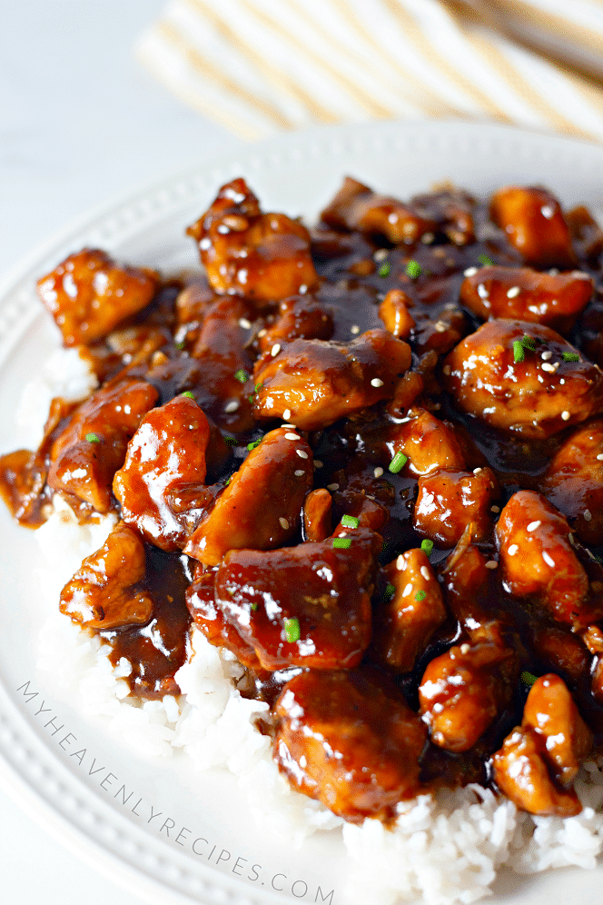 Easy Bourbon Chicken Recipe My Heavenly Recipes