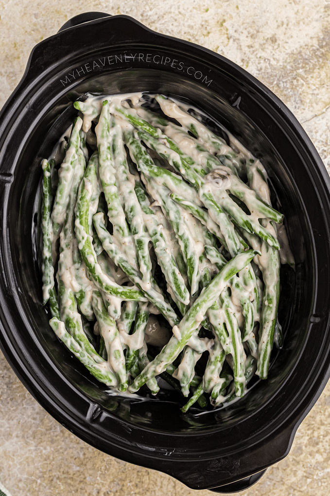 Crockpot Green Bean Casserole - My Heavenly Recipes