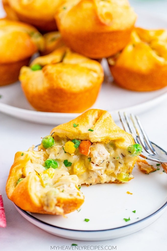 Turkey or Chicken Pot Pie Cups Using Crescent Rolls