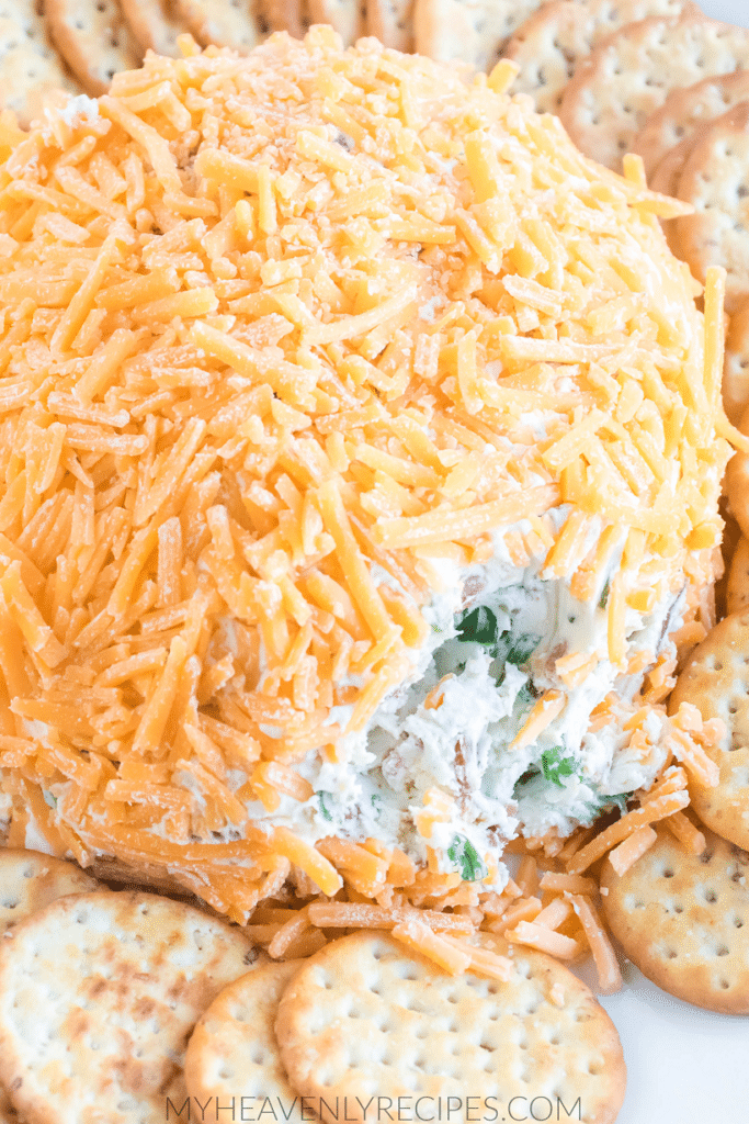 close up of a cheese ball