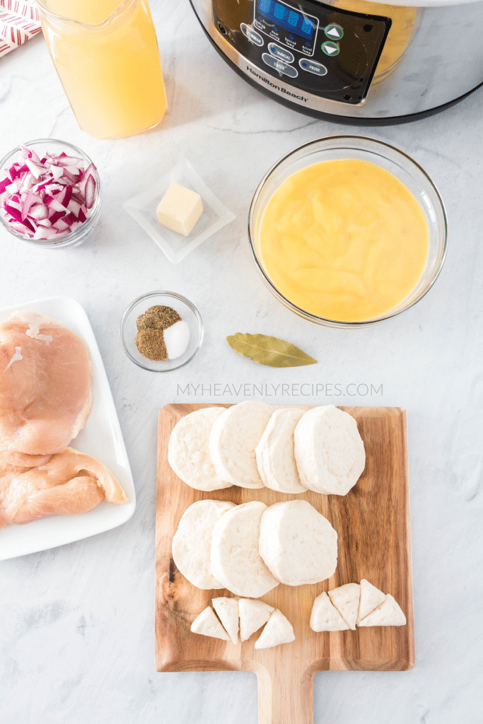 Crockpot Chicken and Dumplings with Grands Biscuits - My Heavenly Recipes