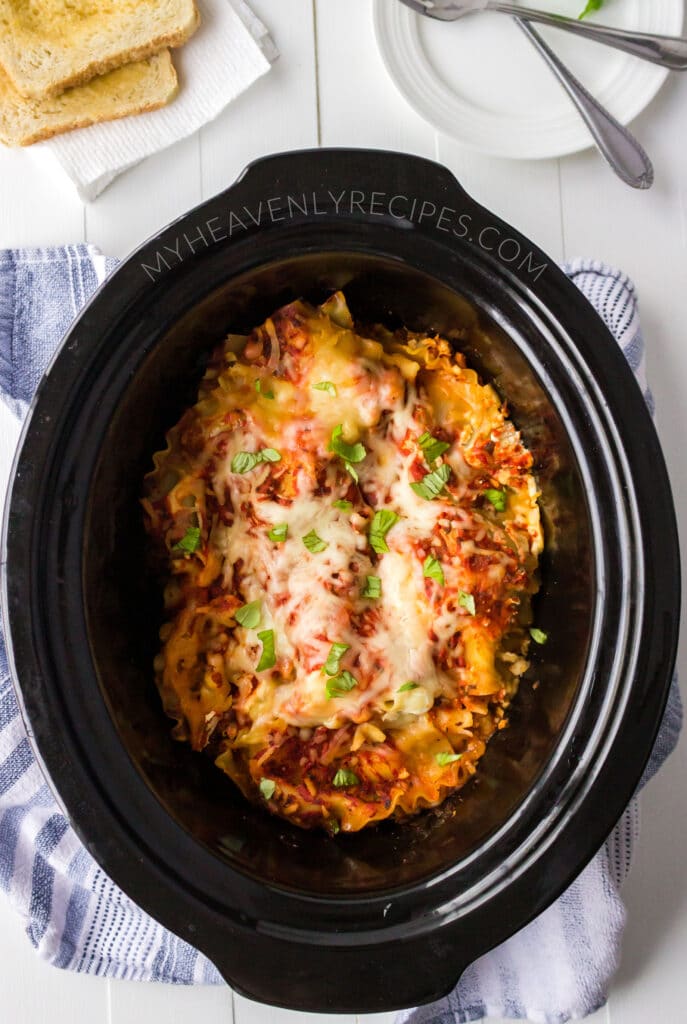 Crockpot Lasagna Recipe - My Heavenly Recipes