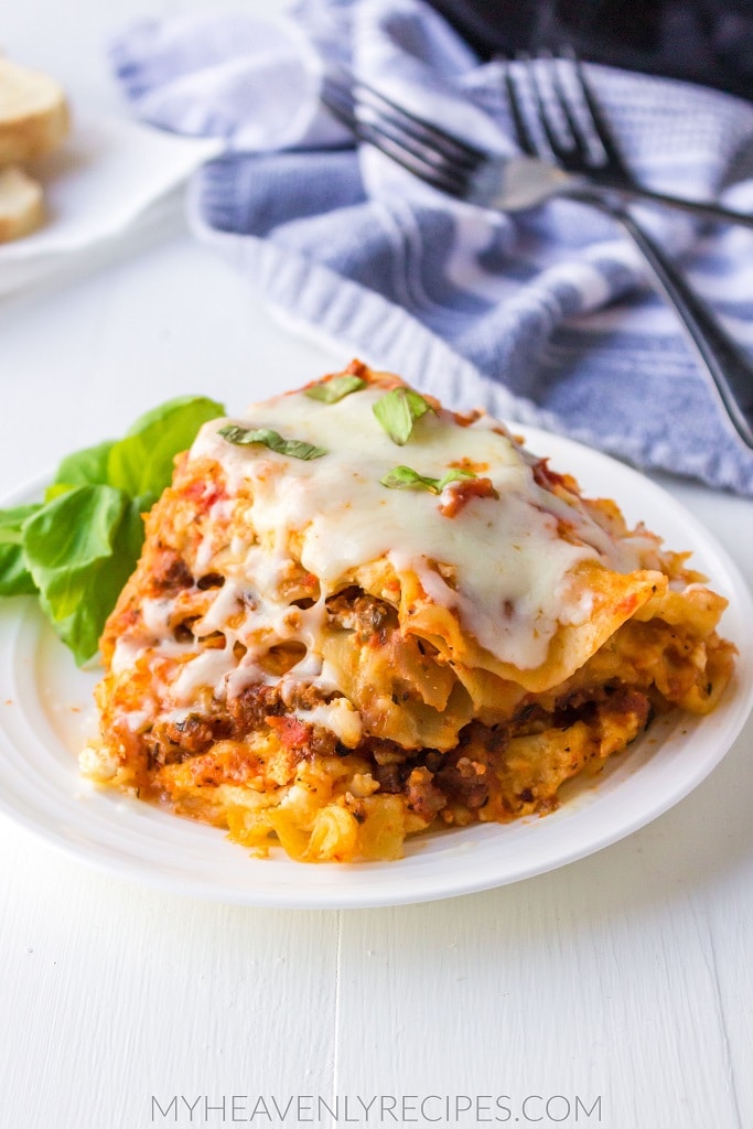 Crockpot Lasagna Recipe - My Heavenly Recipes