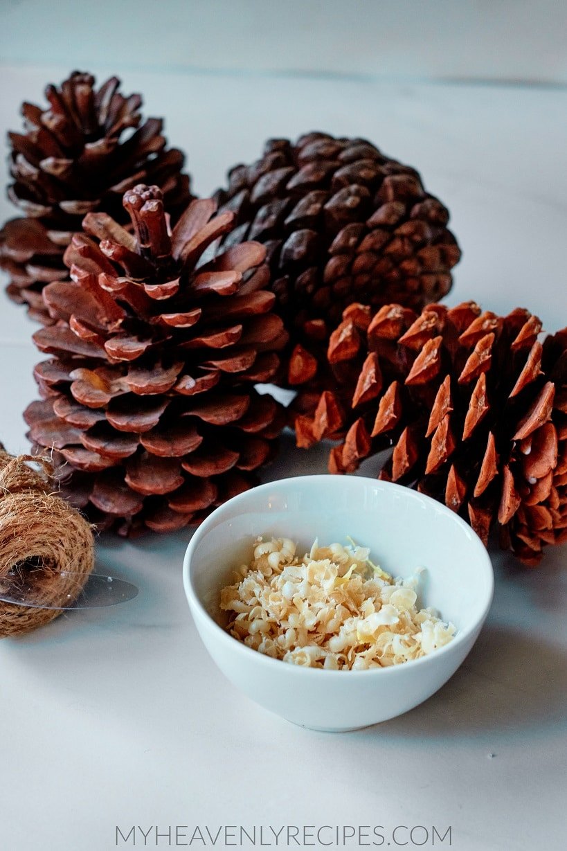 How to Make Pinecone Fire Starters - My Heavenly Recipes