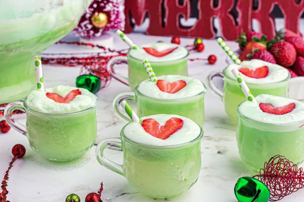 Glowing Grinch Punch - Easy Christmas Party Recipe