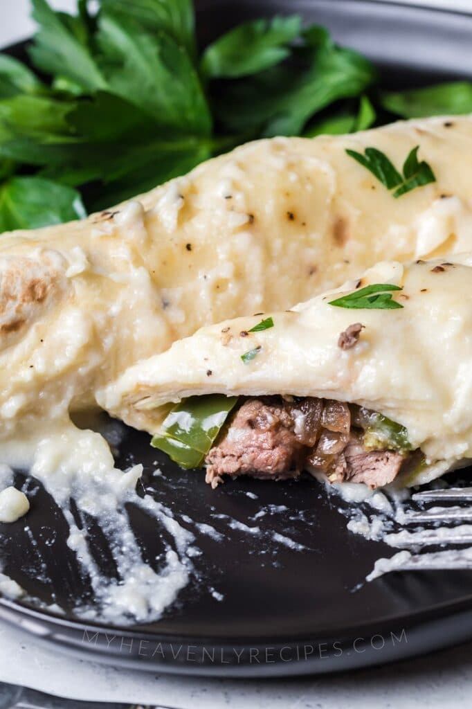 Philly Cheesesteak Enchiladas - My Heavenly Recipes