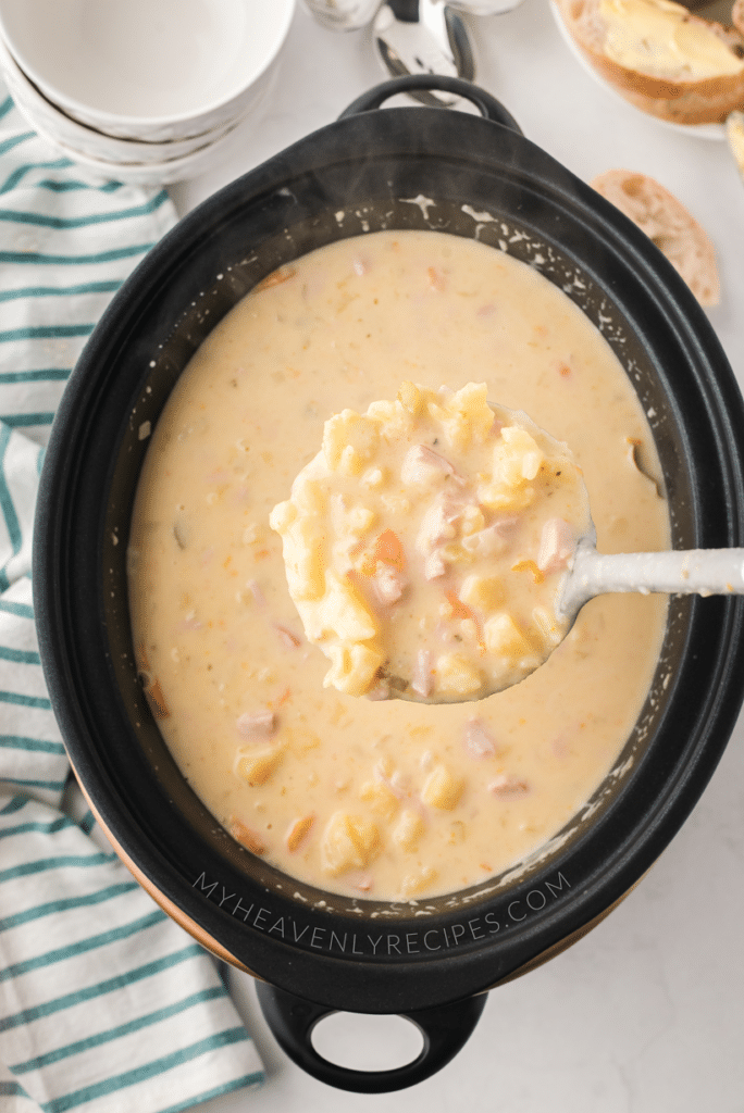 Slow Cooker Ham and Potato Soup · Easy Family Recipes