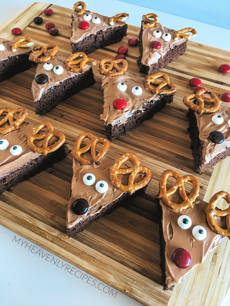 reindeer shaped brownies