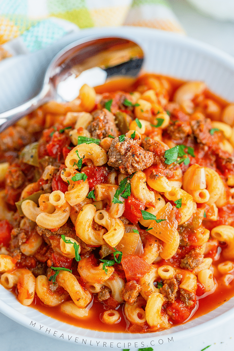 Slow Cooker Goulash Recipe - My Heavenly Recipes