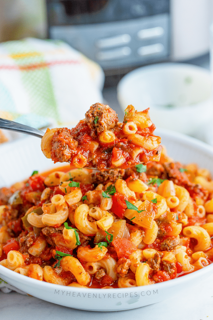 Slow Cooker Goulash Recipe - My Heavenly Recipes