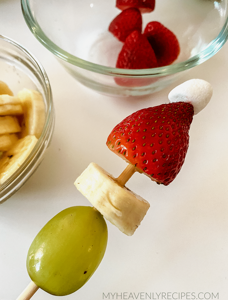 Grinch Fruit Kabobs (Healthy Christmas Snack) - Clean Eating Kitchen