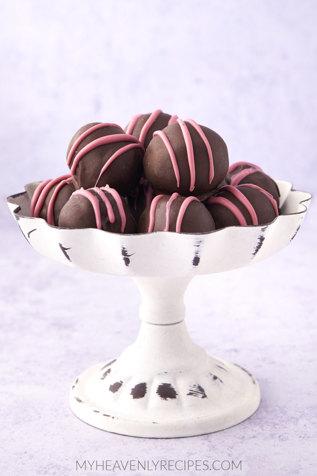 Ruby Chocolate Truffles With Raspberries