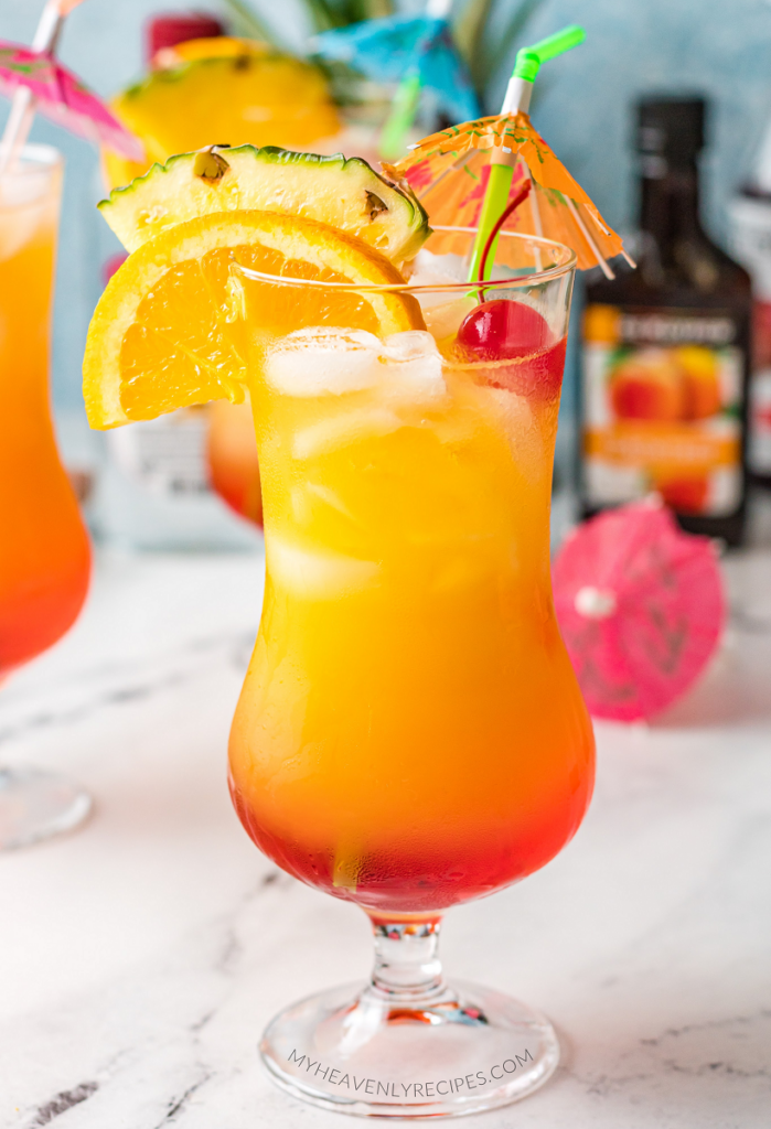 Malibu Sunset Cocktail - My Heavenly Recipes