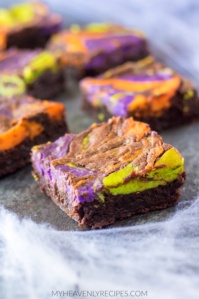 Halloween Cheesecake Brownies