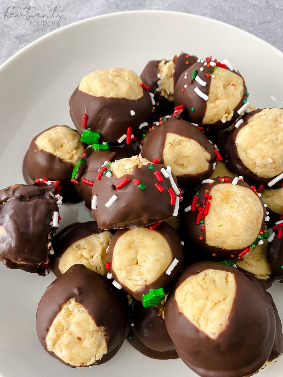 Christmas Buckeye Balls - My Heavenly Recipes