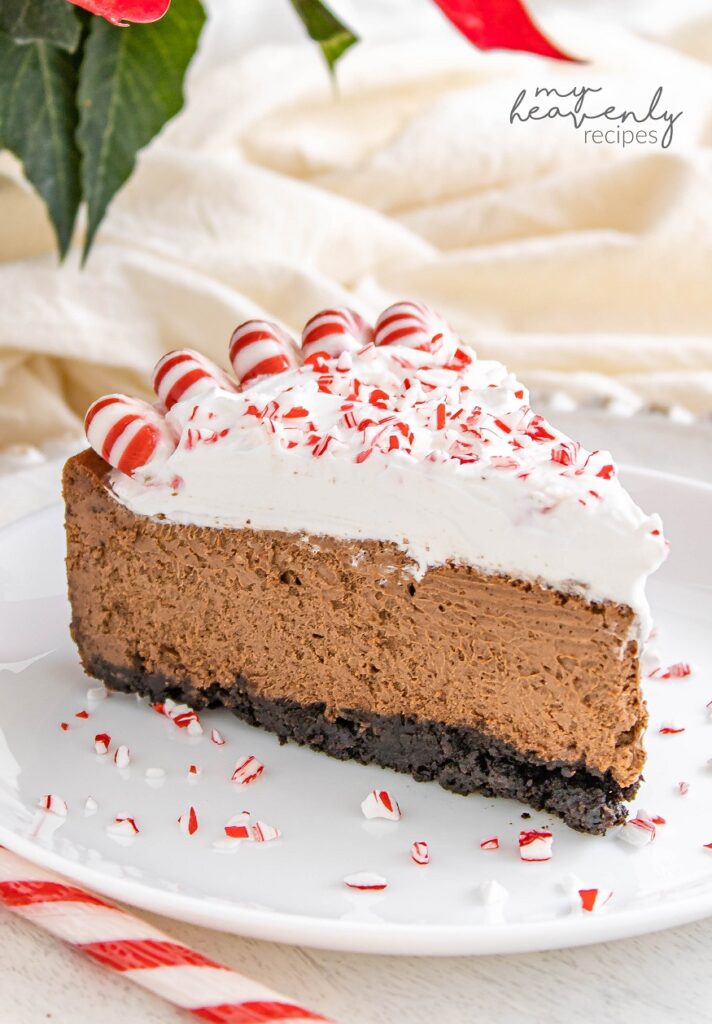 Chocolate Peppermint Cheesecake - My Heavenly Recipes