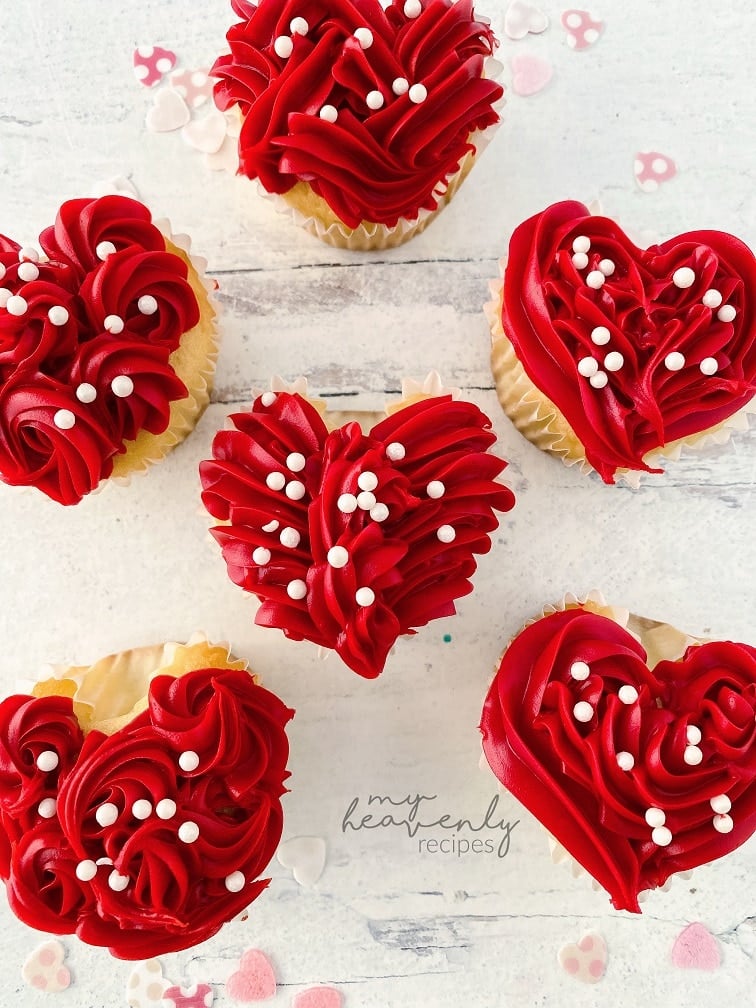 How to Make Heart Shape Cupcakes