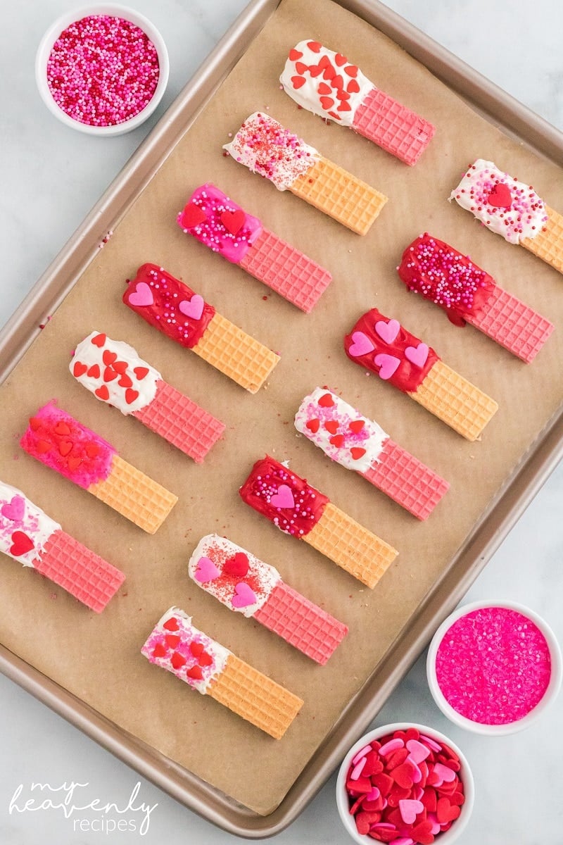 Valentine Sugar Wafer Cookies