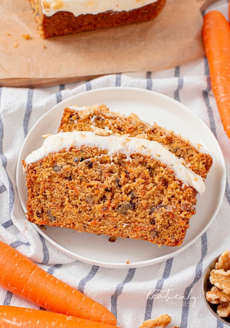 Carrot Bread with Cream Cheese Frosting