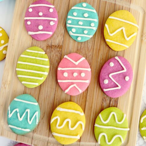 Easy Easter Egg Sugar Cookies - My Heavenly Recipes