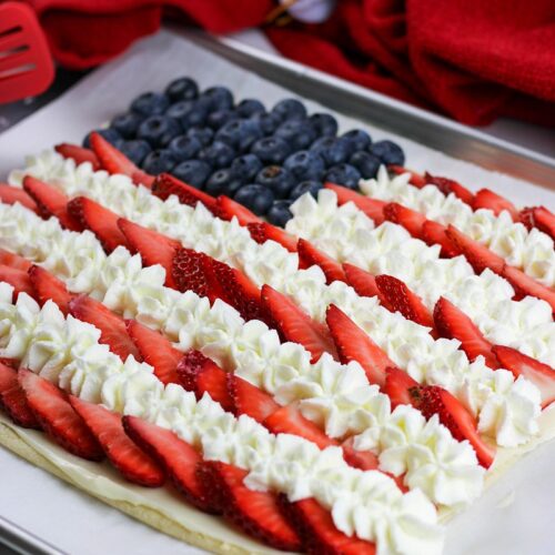 American Flag Fruit Pizza - My Heavenly Recipes