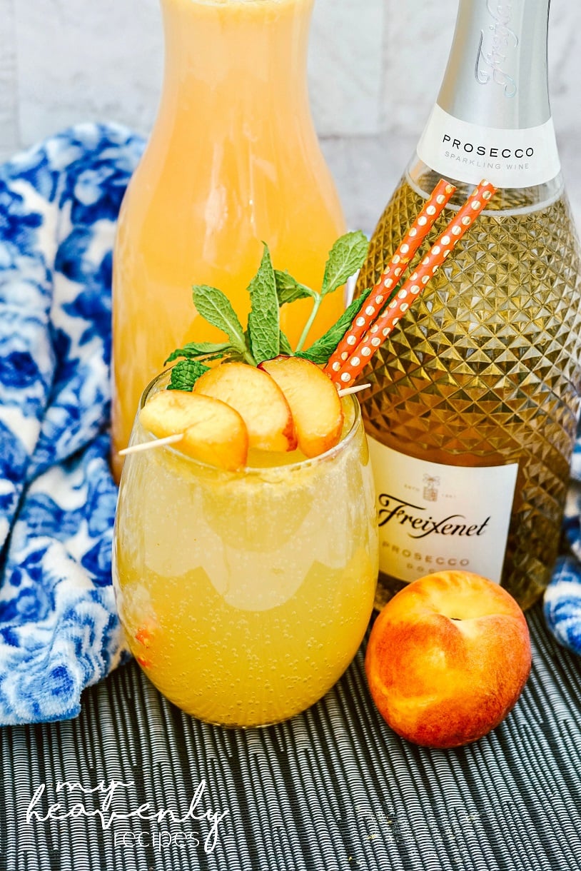 Peach Bellini Cocktail Recipe My Heavenly Recipes 4841