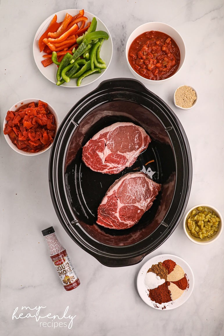 Crockpot Steak Fajitas - My Heavenly Recipes