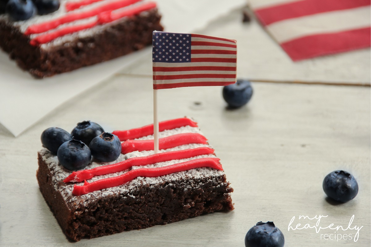 4th of July Flag Brownies