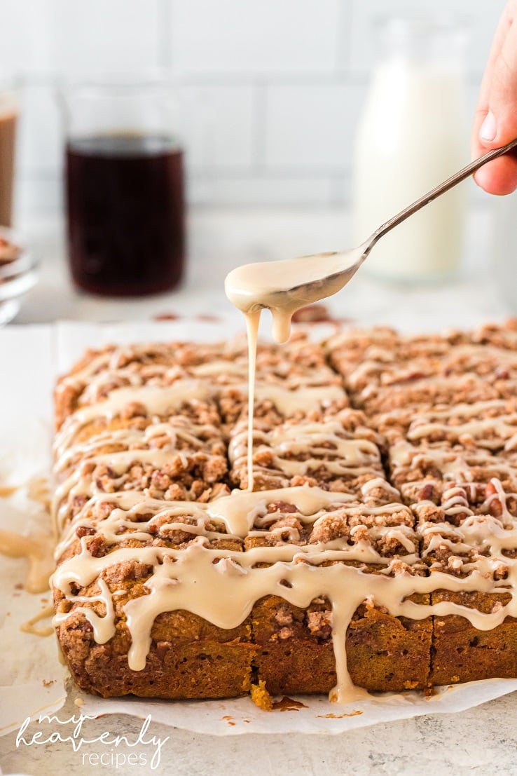 Pumpkin Spice Coffee Cake with a Maple Glaze My Heavenly Recipes