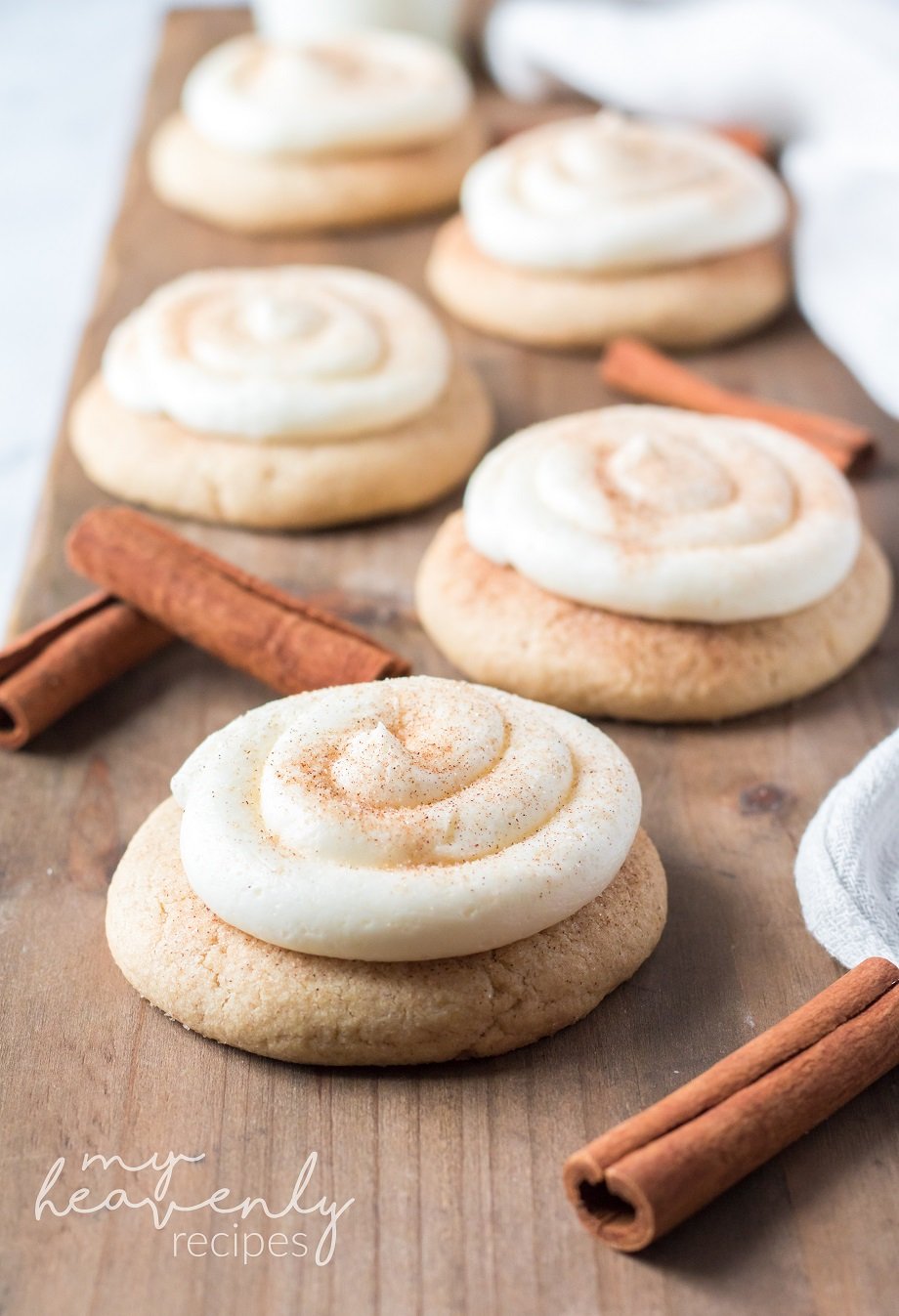 Frosted Snickerdoodle Cookies