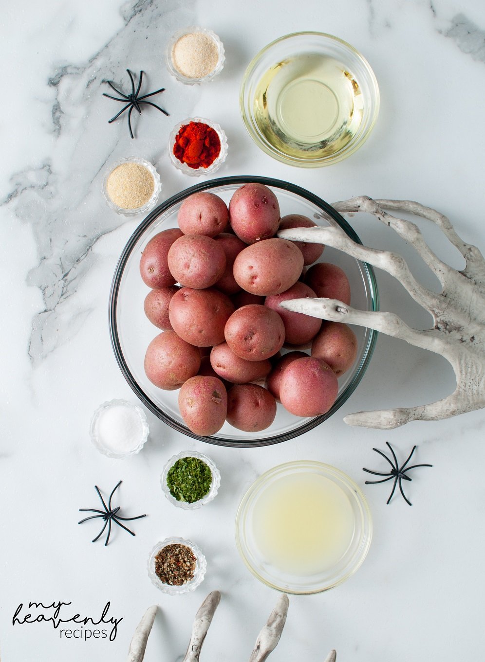 Potato For Halloween
 Halloween Skull Roasted Red Potatoes My Heavenly Recipes