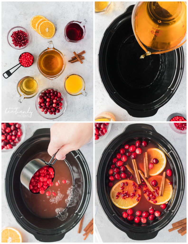 Warm Crockpot Christmas Punch - Savory Nothings