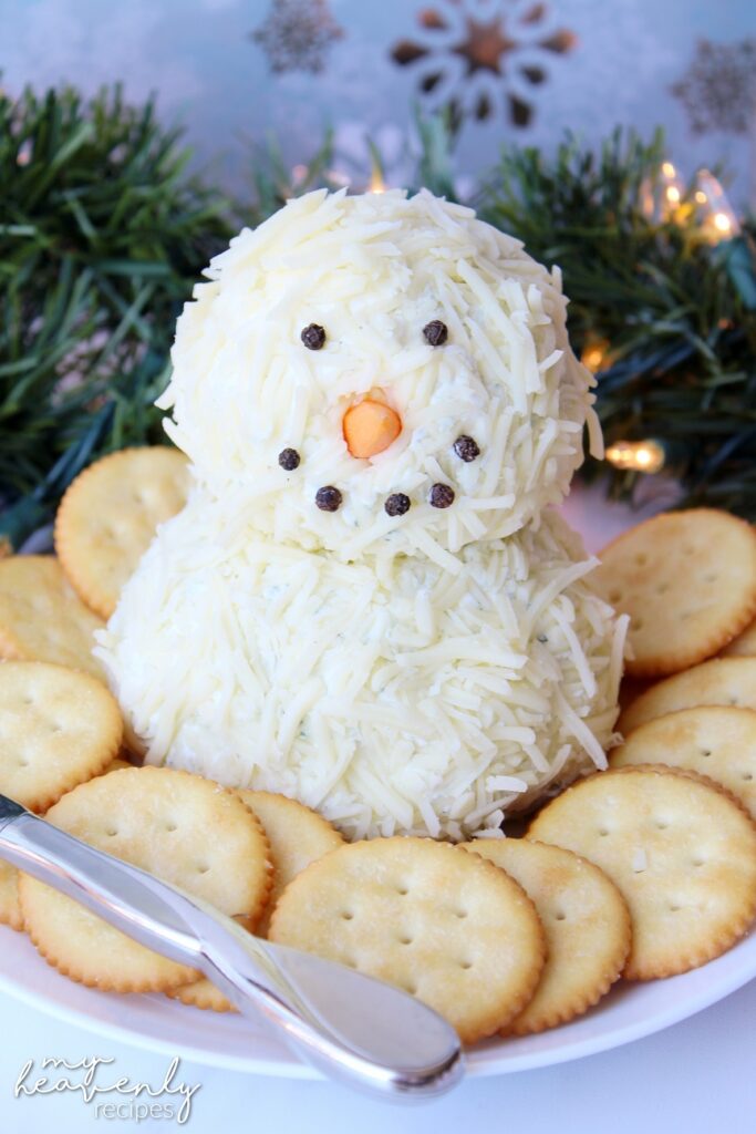 Snowman Cheese Ball Easy Christmas Appetizer - No. 2 Pencil