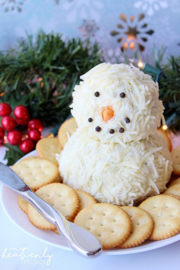 make ahead snowman cheese ball