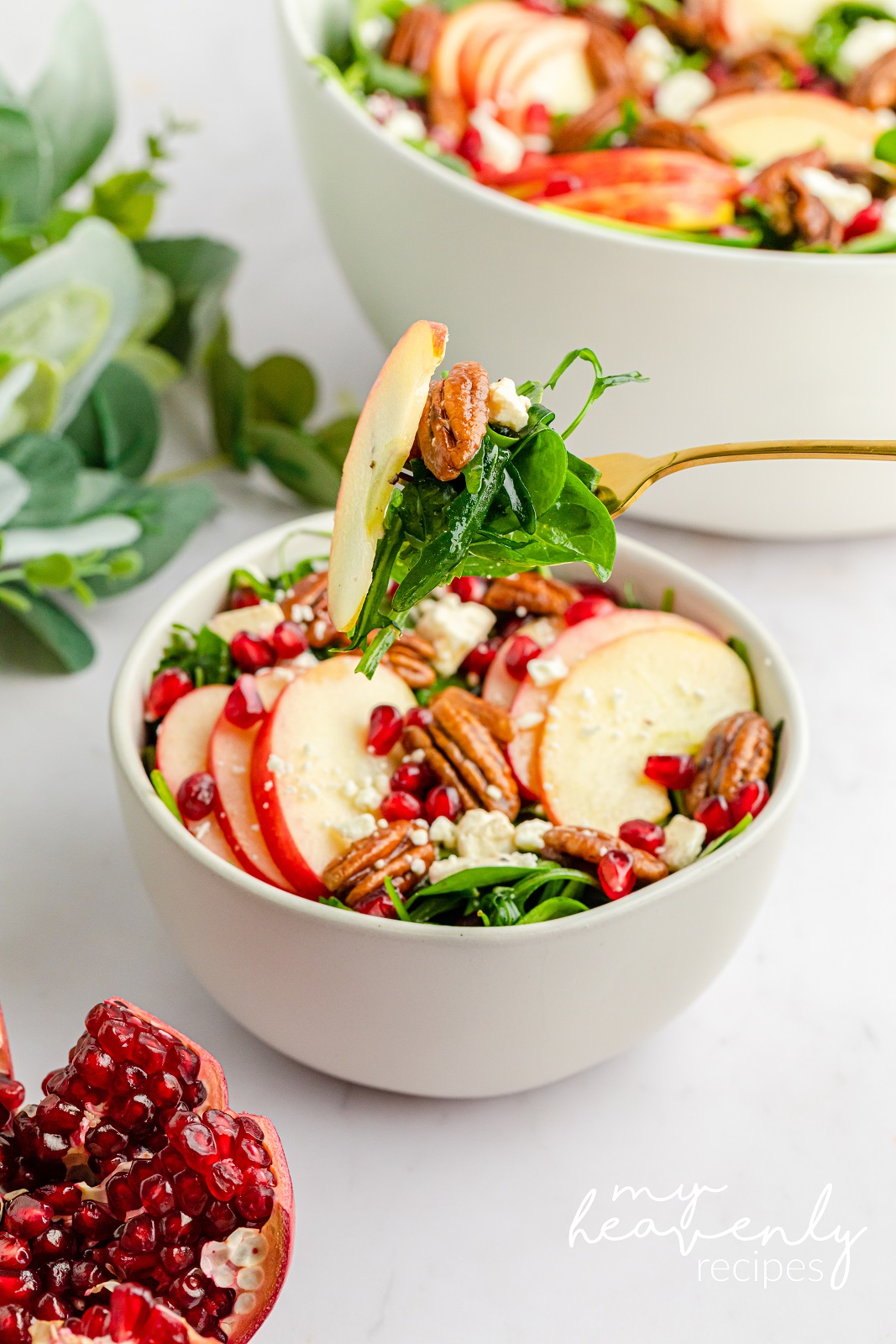 Pomegranate Apple Salad Recipe - My Heavenly Recipes