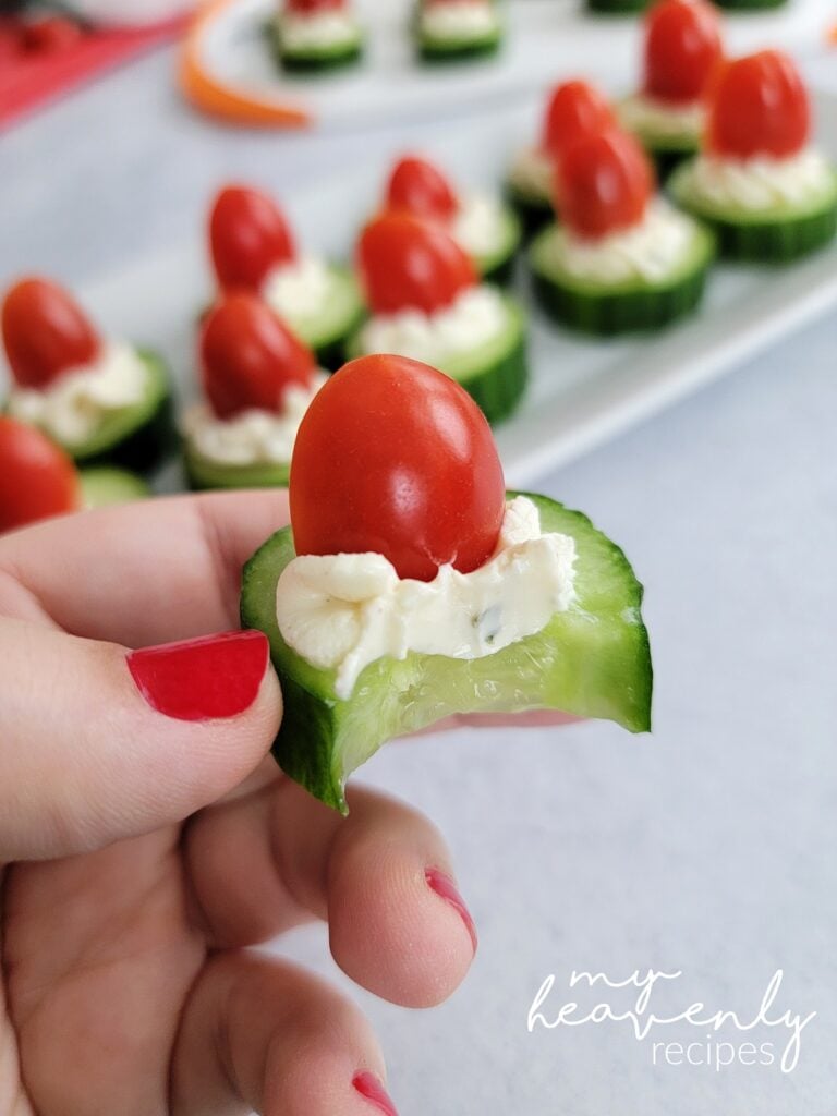 Boursin Cucumber Bites My Heavenly Recipes