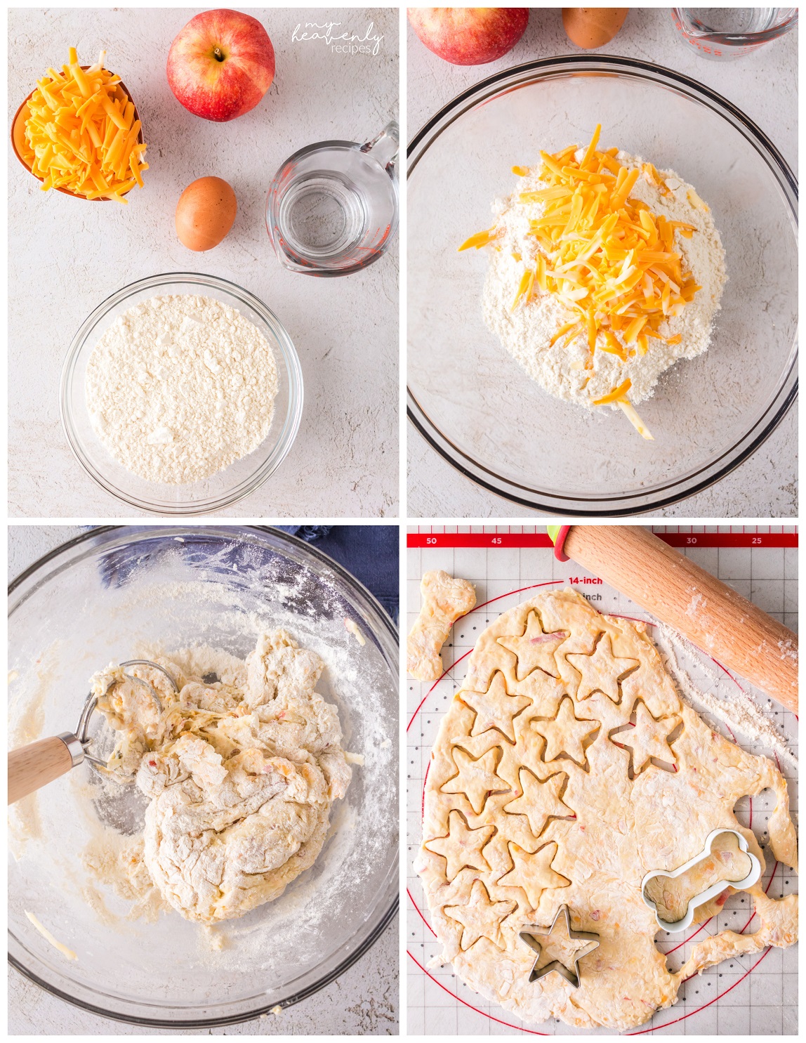 Image showcasing Apple and Cheese Dog Treats - My Heavenly Recipes