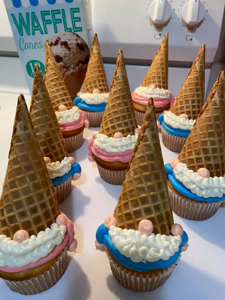 Waffle Cone Gnome Cupcakes My Heavenly Recipes