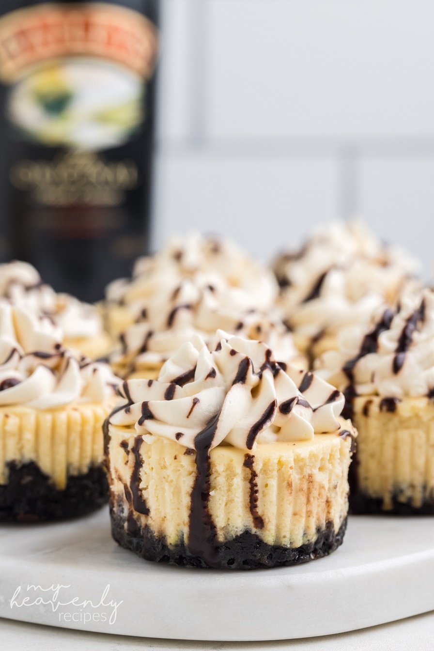 Mini Bailey&amp;#39;s Cheesecakes - My Heavenly Recipes