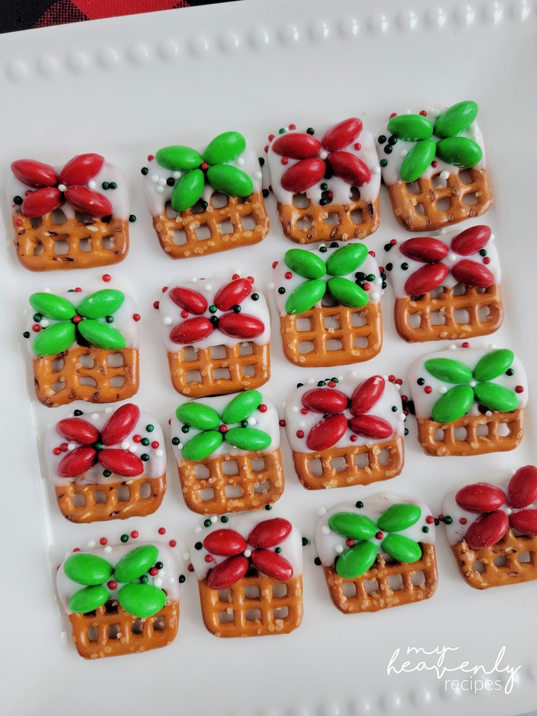 Pretzel Christmas Present Treats My Heavenly Recipes