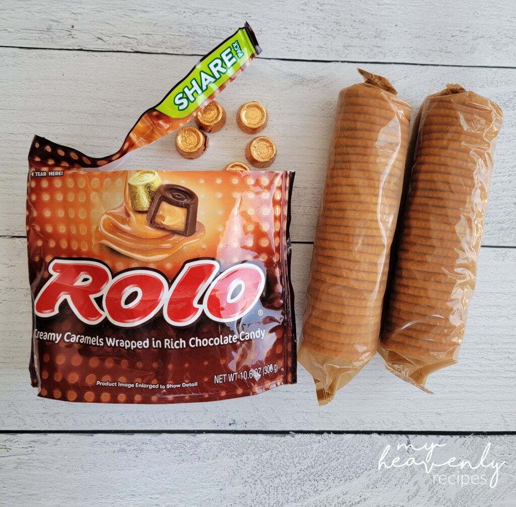 Rolo Stuffed Ritz Crackers - Cakescottage