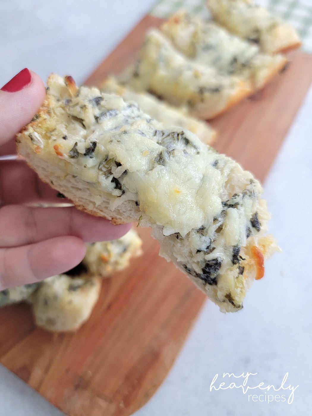 Lazy Spinach Artichoke Bread Appetizer My Heavenly Recipes