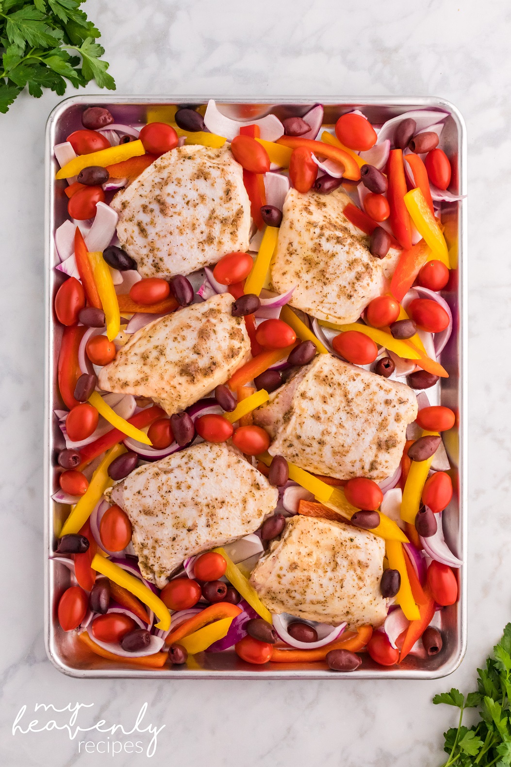 Greek Chicken Sheet Pan Dinner My Heavenly Recipes greek-chicken-sheet-pan-dinner-my-heavenly-recipes